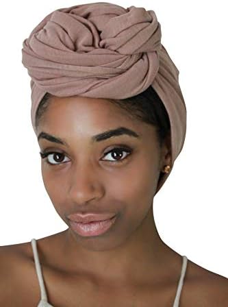 Rayna Josephine Solid Color Head Wrap -Stretch Long Hair Scarf Turban Tie