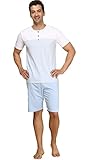Suntasty Men's Summer Sleepwear Lounge Set Short Sleeve Pajamas Shorts with Top