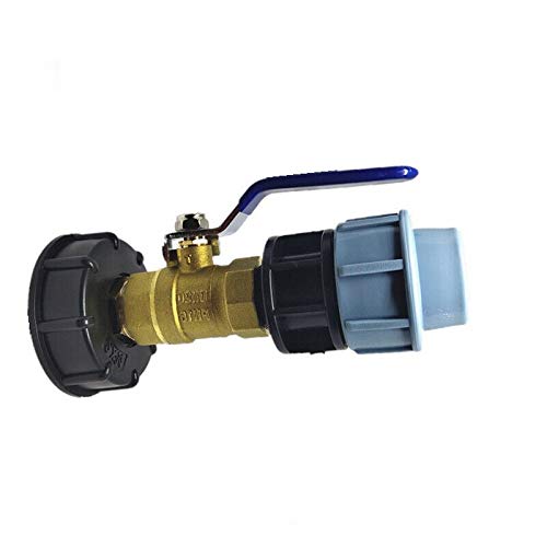 BE-TOOL IBC Tank Adapter, 1PCS IBC Tank Outlet Fitting/Adapter S60X6 with Range of Tap Outlets(Straight 20mm(3/4"))