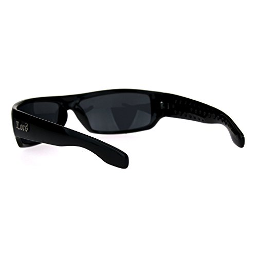 Black Locs OG Gangster Cholo Narrow Rectangular Sunglasses
