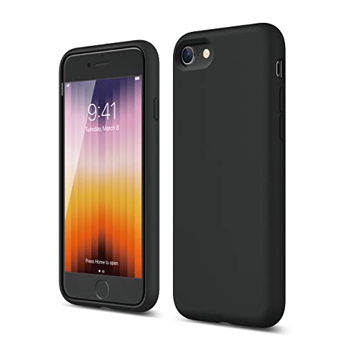 elago Silicone Case Designed for iPhone SE Case 2022 (3rd Generation), Compatible with iPhone SE Case 2020, iPhone 8, iPhone 7 - Silicone Ultra Slim Drop Protection Phone Case with Microfiber Lining