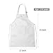 CHENGU 8 Pieces Kids Apron and Chef Hat Set, Boys Girls Adjustable Child Aprons with 2 Pockets Kitchen Bib Aprons for Kitchen Cooking Baking Wear (Small, White)