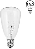 Monkeydg 25-Pack ST35  Light Bulbs Replacement Edison Clear Bulbs -5 Watts C7/E12 Screw Base for Indoor/Outdoor Patio String Lights