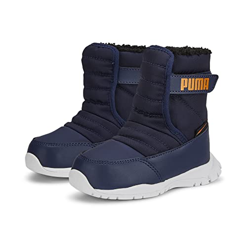 PUMA Nieve Boot WTR AC Inf - Scarpe da Ginnastica Bambini Unisex, Peacoat-Vibrant Orange,