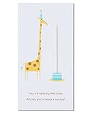 American Greetings Giraffe Birthday Card with Embossing