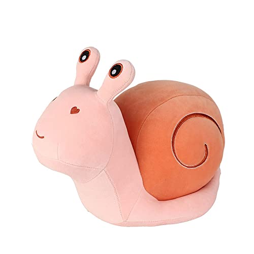 JULAN 14.9inch Snail Stuffed Animals Plush Pillow,Soft Snail Stuffed Plush Toys Pillow Cushion Throw Pillow,Cute Snail Plushies Plush Doll for Home Deco Kids Toy Gift (Pink)