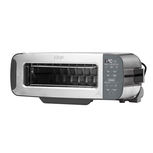 Ninja Foodi 3-in-1 Toaster, Elektrogrill mit Deckel, Edelstahl, ST202EU