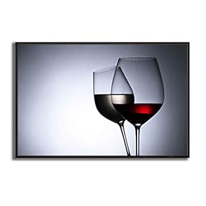 Framed Canvas Wall Art Wine Cups Canvas Prints Home Artwork Decoration for Living Room,Bedroom - 16x24 inches