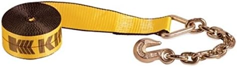 Kinedyne 4" x 27 Ft Winch Strap with Chain Anchor