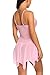 Avidlove Women Lingerie Lace Babydoll V Neck Sleepwear Strap Chemise (M, Style 1-Pink)
