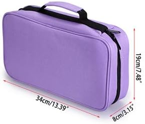 BTSKY Art Marker Carrying Case Lipstick Organizer-60 Slots Canvas Zippered Markers Storage for Copic Prismacolor Touch Spectrum Noir Paint Sharpie Markers - Image 3