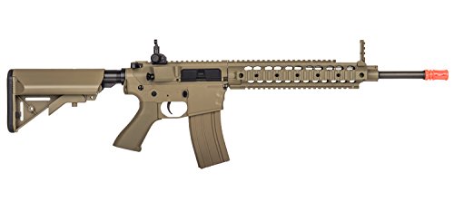 UKARMS Lancer Tactical AEG SR-16 Electric Airsoft Gun w/Battery Charger w/Molded Grip (Tan)