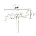 Jaciya 4 Pack Wedding Bridal Crystal Pearl Hair Pins Decorated Hairpins Golden