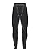 Duofold Men's Mid Weight Fleece Lined Thermal Pant, Black, Large