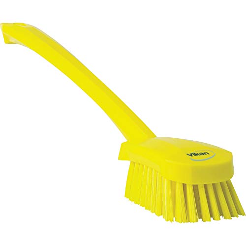 Vikan 41826 Fine Sweep Hand Brush, Polypropylene, Polyester Bristle, 15-3/4", Yellow