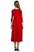 Hotouch Women's O Neck Long Dresses Loose Casual Midi Dresses (Red XL)