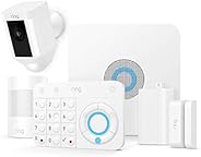 Ring Spotlight Cam Battery (White) + Ring Alarm 5 Piece Kit