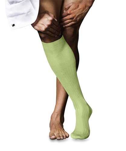 FALKE Herren Kniestrümpfe No. 10 M Kh Baumwolle lang einfarbig 1 Paar, Grün Lemon 7498, 45-46