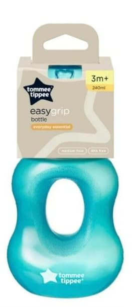 Tommee Tippe Esential Easy-Grip Bottle BPA Free│240ml│3m+ (Blue)