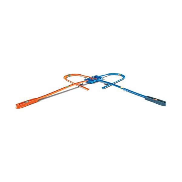 Hot Wheels Bahn Track Builder, Autorennbahn Bauset für Hot Wheels Autos, inkl. 2 Spielzeugautos, Spurwechsler, steile Kurven, Crashzone, Auto Spielzeug, Spielzeug ab 4 Jahre, GGP93 – Bild 6