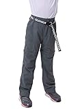 Kids Convertible Athletic Hiking Cargo Pants,Youth Outdoor Quick Dry Waterproof Camping Fishing Trail Zip Off Trousers