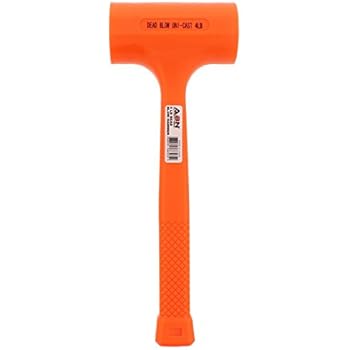 ABN Dead Blow Hammer, 4 lb Pound - Unicast Mallet with Non-Marring Rubber Coating