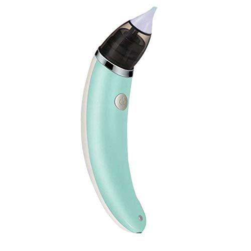 Baby Nasal Aspirator Pulison Electric Nose Cleaner with USB Cable Silicone Suction Nozzle Safe Hygienic for Newborns and Toddlers, USB Charging, Green