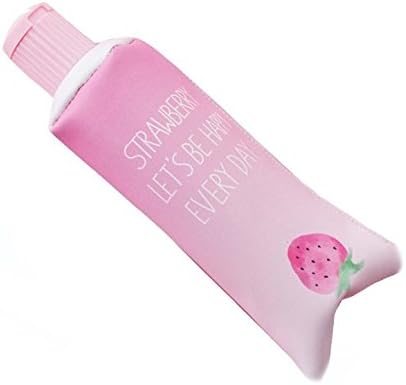 Hehing Creative Cute Strawberry Toothpaste Shape Big Capacity Portable Pencil Case (Pink)