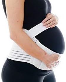 Mommy Cuddle Women's Maternity Belt with Waist, Back and Abdomen Band, Belly Brace (Black, Large)