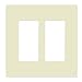 Enerlites SI8832 Screwless Decorator/GFCI Wall Plate 2-Gang Standard Size Child Safe Cover Plate, Light Almond, 10 Pack