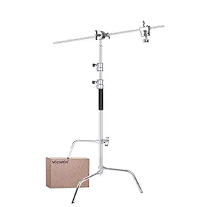 Neewer Upgraded Heavy Duty Stainless Steel C-Stand with Hold Arm and Grip Head - 58.6-121.6 Inches S