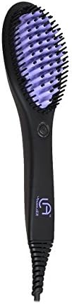 Le Angelique Hot Ceramic Hair Straightening Brush - Professional Styling Electric hair Straightening Hot Brush 110-240v 400°F