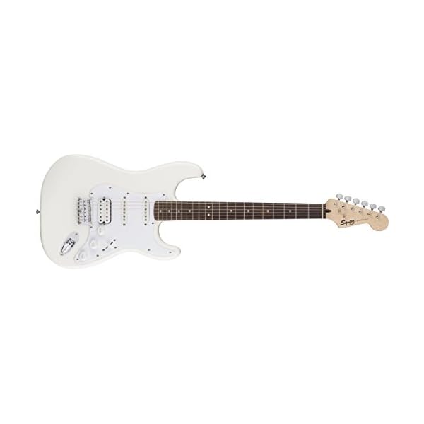 Fender 6 String Bullet Stratocaster Electric Guitar-HSS-Hard Tail-Rosewood Fingerboard-Arctic White, (0311005580)
