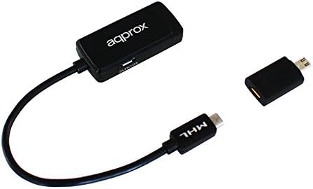 Approx appC24 HDMI MHL - cable interface/gender adapters (HDMI, MHL, Male/Female), black