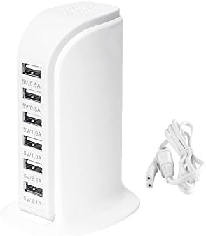 Fast Charging Stations,FILIWI 30W 6-Ports USB Wall Power Adapter Hub Charging Desktop Station Organizer for iPhone7/6s,ipad Pro/Samsung,Note,HTC and More. (White)