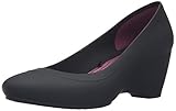 crocs Women's Lina Wedge Pump, Black, 9 M US