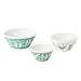 Pyrex Vintage Charm Rise N Shine 3 Piece Mixing Bowl Set, Multicolor