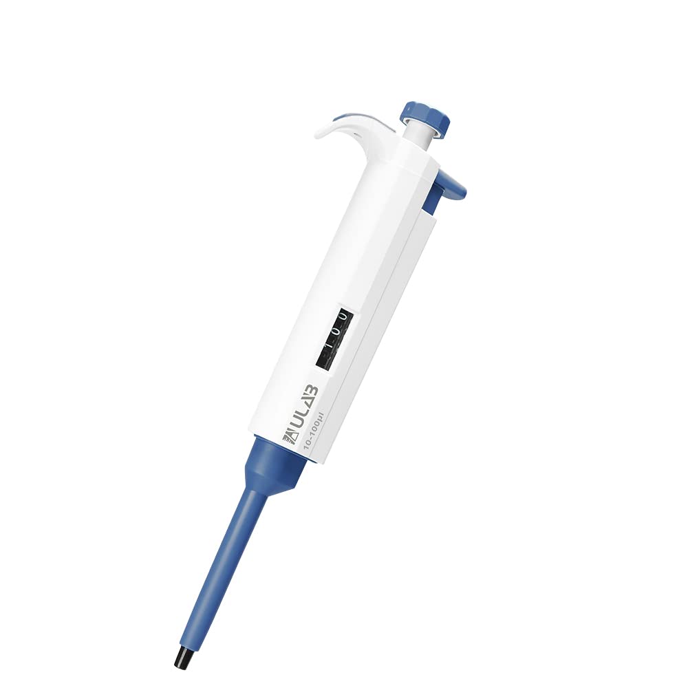 ULAB Single Channel Mechanical Pipettor, Adjustable Volume Micro Pipettes, Vol.Range.10-100μl, ULH1018