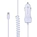 iPhone 6 Car Charger, ProtonPlanet Lightning Coiled Car Charger Adapter for iPhone 6/6s 6 Plus with extra 2.1A High Speed USB port, White
