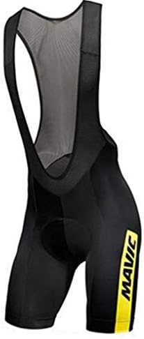 Mavic Coolmax 9D Gepolsterte Tragerhose Stobfest MTB Fahrrad Shorts Rennrad Shorts Ciclismo Fur Manner (Color : Black, Size : XS)