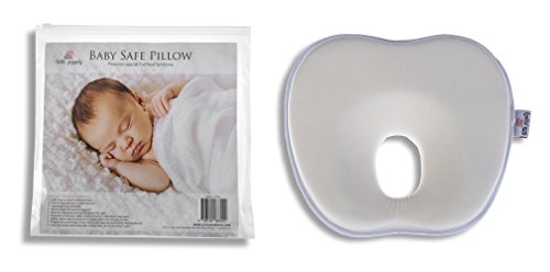 Little Poppetz Newborn Memory Foam Baby Pillow - Baby Head Support - Flat Head Pillow - Baby Sleep Positioner: Protect the Round Shape of Your Baby's Soft Head - Perfect to Prevent Flat Head Syndrome