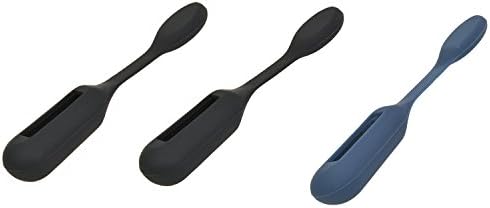 Fitbit Flex Clip Holder,POMA Colorful Smart Magnetic Silicone Replacement Clip Clasp for Fitbit Flex Activity and Sleep Tracker Monitor Wristband Strap (black+black+dark blue)