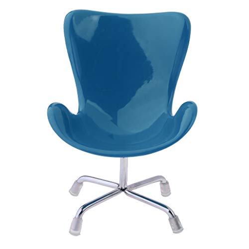 image for Prettyia 1/6 Dolls House Miniature Furniture Swan Chair Office Chair f