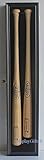2 Baseball Bat Display Case Rack Cabinet Holder Wall Mount, w/UV Protection, Lock (Black Finish)