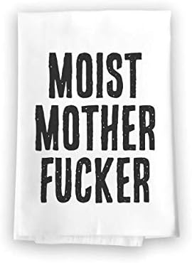 Honey Dew Gifts Funny Inappropriate Kitchen Towels, Moist Mother Fucker Flour Sack Towel, 27 inch by 27 inch, 100% Cotton, Highly Absorbent, Multi-Purpose Towel, 10069