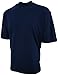 Good Life Mens Luxury Cotton Mock Neck Shirt Pre-Shrunk (Large, Navy Blue)