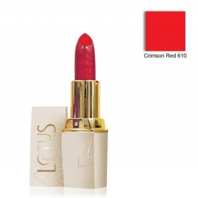 crimson red lipstick