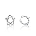 Aifeer Fashion s925 Sterling Silver Ear Cuff Wrap Clip Hollow Star Earring No Piercing (A Pair of Silver)