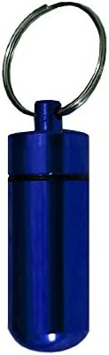 FHL Keychain Pill Box Holder Case (Blue)