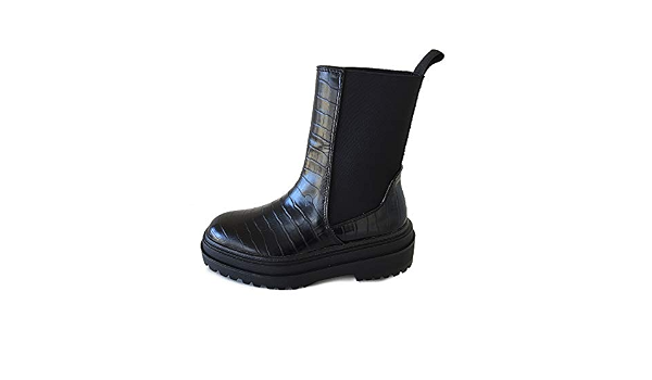 Zara 2154/510/040 - Botines planos para mujer con estampado animal Negro 42  EU : Amazon.es: Moda